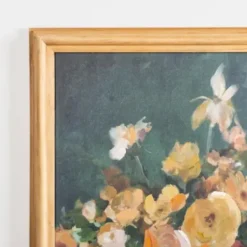 Framed Art-Kirkland's Home Golden Floral Framed Art Print Yellow/Green