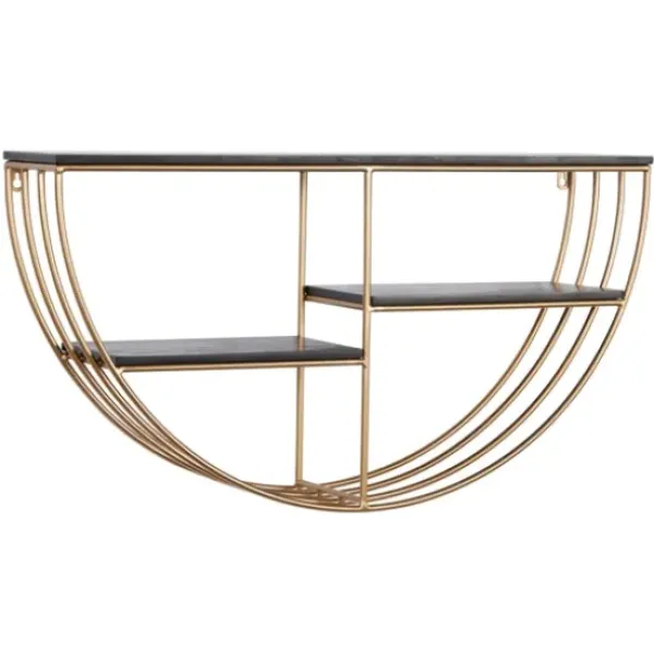 Shelves-Kirkland's Home Golden Half Moon Wall Shelves
