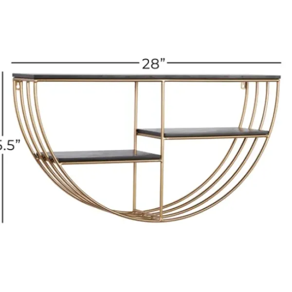 Shelves-Kirkland's Home Golden Half Moon Wall Shelves