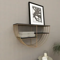 Shelves-Kirkland's Home Golden Half Moon Wall Shelves