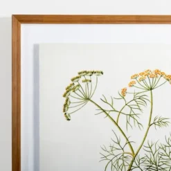 Framed Art-Kirkland's Home Golden Leaves Herbs Dill Framed Art Print White/Green