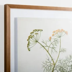 Framed Art-Kirkland's Home Golden Leaves Herbs Dill Framed Art Print White/Green