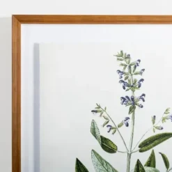 Framed Art-Kirkland's Home Golden Leaves Herbs Sage Framed Art Print White/Green
