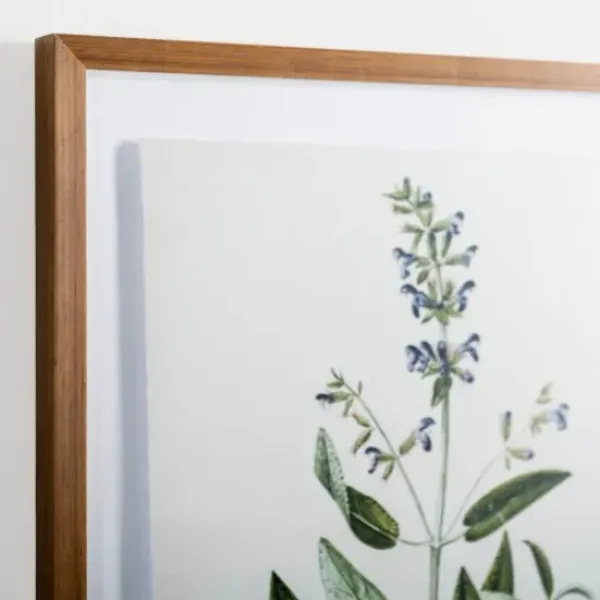 Framed Art-Kirkland's Home Golden Leaves Herbs Sage Framed Art Print White/Green