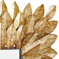 Framed Mirrors-Kirkland's Home Golden Leaves Metal Framed Mirror