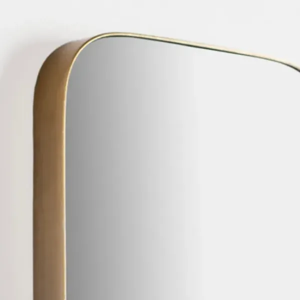 Framed Mirrors-Kirkland's Home Golden Linear Wall Mirror