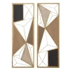 Wall Plaques-Kirkland's Home Golden Mocha Triangular Cut-Out Plaques, Set Of 2 Gold/Brown/Black