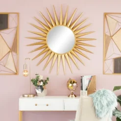 Wall Plaques-Kirkland's Home Golden Mocha Triangular Cut-Out Plaques, Set Of 2 Gold/Brown/Black