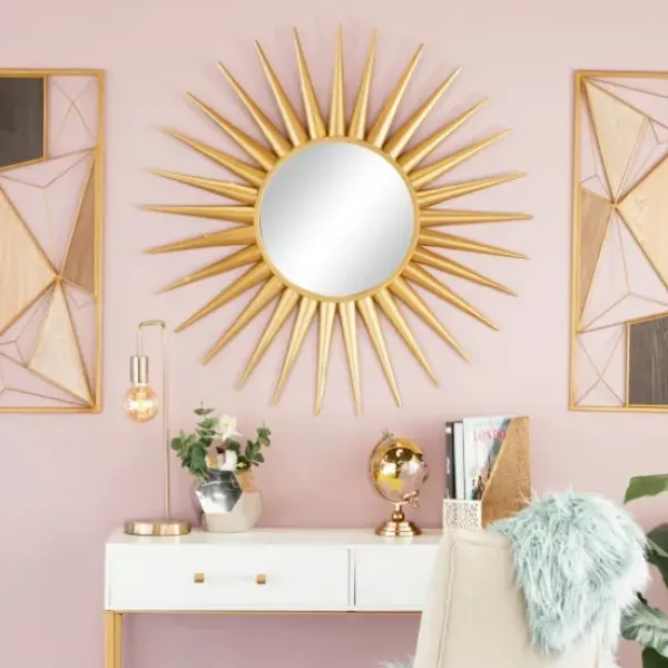 Wall Plaques-Kirkland's Home Golden Mocha Triangular Cut-Out Plaques, Set Of 2 Gold/Brown/Black