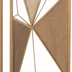 Wall Plaques-Kirkland's Home Golden Mocha Triangular Cut-Out Plaques, Set Of 2 Gold/Brown/Black