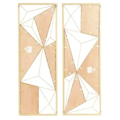 Wall Plaques-Kirkland's Home Golden Mocha Triangular Cut-Out Plaques, Set Of 2 Gold/Brown/Black
