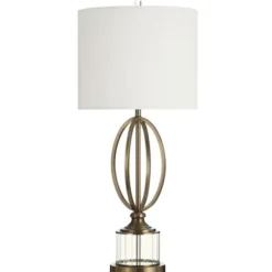 Table Lamps-Kirkland's Home Golden Open Egg Base Table Lamp White