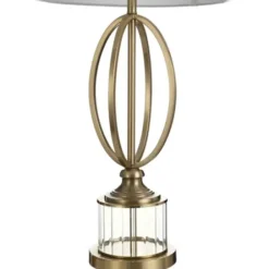 Table Lamps-Kirkland's Home Golden Open Egg Base Table Lamp White