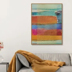 Canvas Art-Kirkland's Home Golden Rain Framed Canvas Art Print Multi