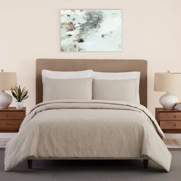 Duvets-Kirkland's Home Golden Shore Textured 3-Pc. King Duvet Set Tan