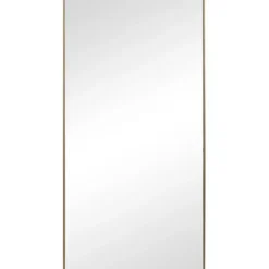 Framed Mirrors-Kirkland's Home Golden Simple Rectangular Frame Wall Mirror