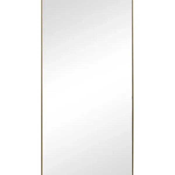 Framed Mirrors-Kirkland's Home Golden Simple Rectangular Frame Wall Mirror