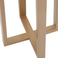 Floor Lamps-Kirkland's Home Golden Triangle Marble Shelf Floor Lamp White