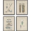 Framed Art-Kirkland's Home Golf Patents Framed Art Prints, Set Of 4 Brown/Multi