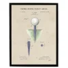 Framed Art-Kirkland's Home Golf Tee Patent Framed Art Print Tan