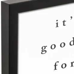 Wall Quotes & Signs-Kirkland's Home Good Day For A Good Day Framed Canvas Wall Plaque White/Black