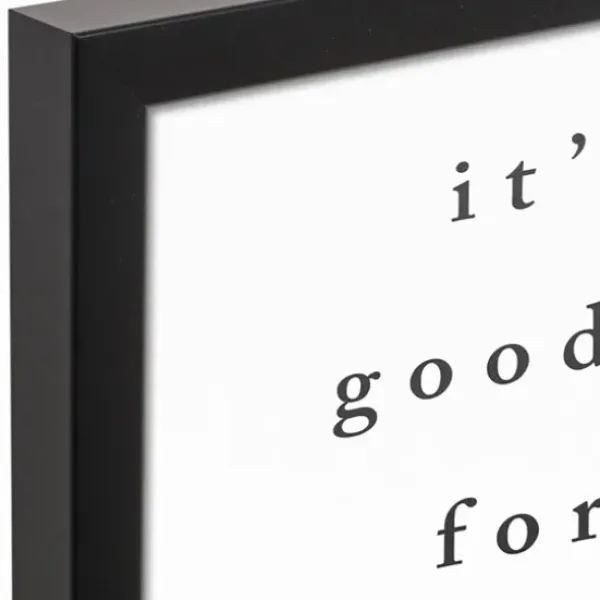 Wall Quotes & Signs-Kirkland's Home Good Day For A Good Day Framed Canvas Wall Plaque White/Black