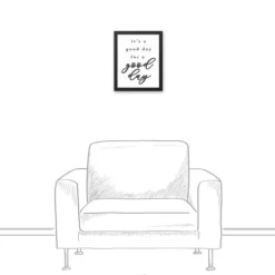 Wall Quotes & Signs-Kirkland's Home Good Day For A Good Day Framed Canvas Wall Plaque White/Black