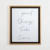 Wall Quotes & Signs-Kirkland's Home Good Things Take Time Framed Wall Plaque White/Black