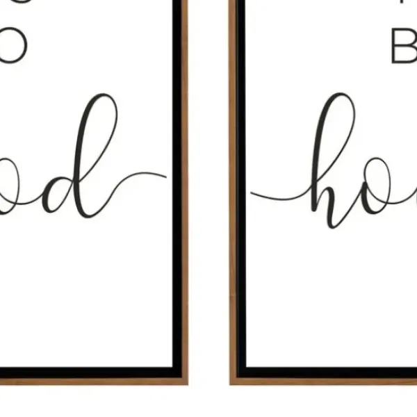 Wall Quotes & Signs-Kirkland's Home Good To Be Home Brown Framed Art Prints, Set Of 2 Brown/Black/White