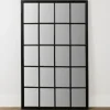 Full Length & Floor Mirrors-Kirkland's Home Grande Black Window Pane Leaner Mirror