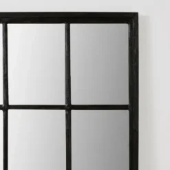 Full Length & Floor Mirrors-Kirkland's Home Grande Black Window Pane Leaner Mirror