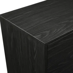 Tv Stands & Media Consoles-Kirkland's Home Graphite 2-Door Glass Shelf Media Cabinet Black