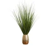 Arrangements & Greenery-Kirkland's Home Grass Arrangement In Crackled Gold Pot Green/Gold