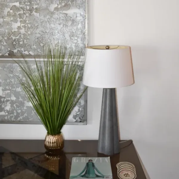 Arrangements & Greenery-Kirkland's Home Grass Arrangement In Gold Ribbed Pot Green/Gold
