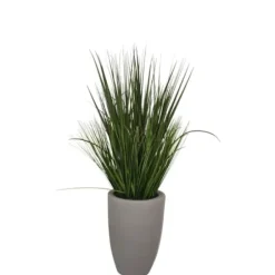 Arrangements & Greenery-Kirkland's Home Grass Arrangement In Gray Cement Pot Green/Gray