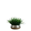 Arrangements & Greenery-Kirkland's Home Grass Arrangement In Silver Ceramic Bowl Green/Silver
