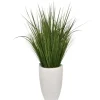 Arrangements & Greenery-Kirkland's Home Grass Arrangement In White Cement Pot Green/White