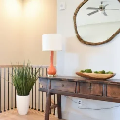 Arrangements & Greenery-Kirkland's Home Grass Arrangement In White Cement Pot Green/White