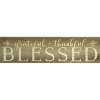 Wall Quotes & Signs-Kirkland's Home Grateful, Thankful, Blessed Wooden Wall Plaque Brown/White
