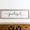 Wall Quotes & Signs-Kirkland's Home Grateful Wooden Wall Plaque Black/White