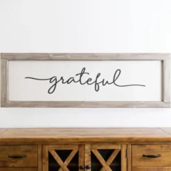 Wall Quotes & Signs-Kirkland's Home Grateful Wooden Wall Plaque Black/White