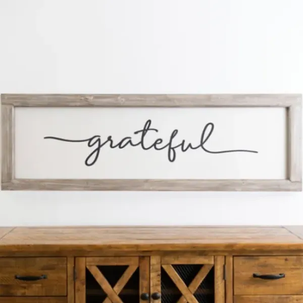 Wall Quotes & Signs-Kirkland's Home Grateful Wooden Wall Plaque Black/White