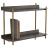 Shelves-Kirkland's Home Gray And Brass Metal Wall Shelf