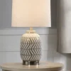 Table Lamps-Kirkland's Home Gray And Etched Table Lamp White