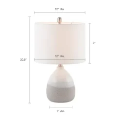 Table Lamps-Kirkland's Home Gray And Gradient Ceramic Table Lamp White