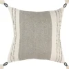 Pillows-Kirkland's Home Gray And Ivory Color Block Pillow Gray/Ivory