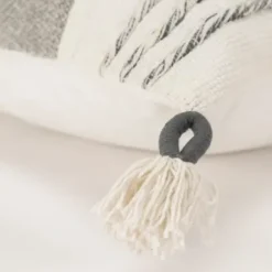 Pillows-Kirkland's Home Gray And Ivory Color Block Pillow Gray/Ivory