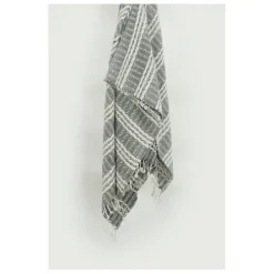 Blankets & Throws-Kirkland's Home Gray And Ivory Striped Cotton Throw Gray/Ivory
