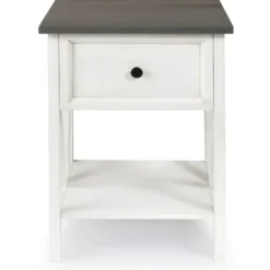 Accent & End Tables-Kirkland's Home Gray And Wash Reclaimed Wood Accent Table White