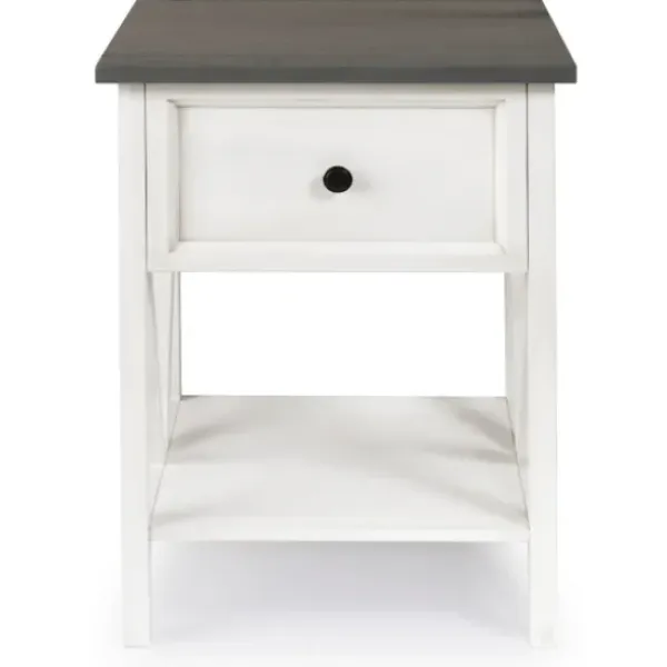Accent & End Tables-Kirkland's Home Gray And Wash Reclaimed Wood Accent Table White